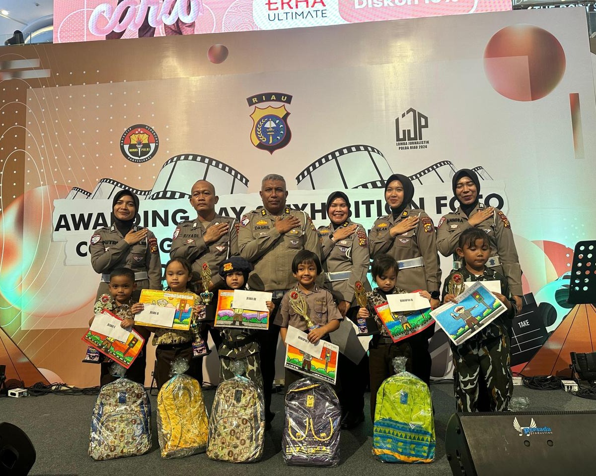 Polda Riau Gelar Perlombaan Mewarnai Tingkat TK Se-Jajaran Polda Riau, Berikut Nama-Nama Pemenang Lomba