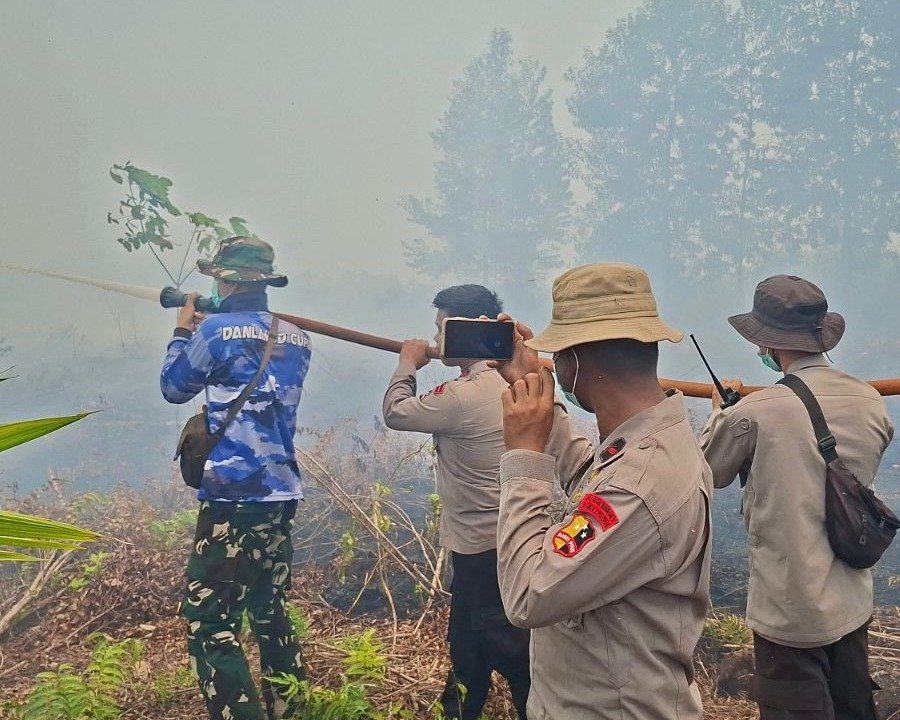Lanud Had Jajaran Kodau I Kerahkan Personelnya Cegah Karhutla