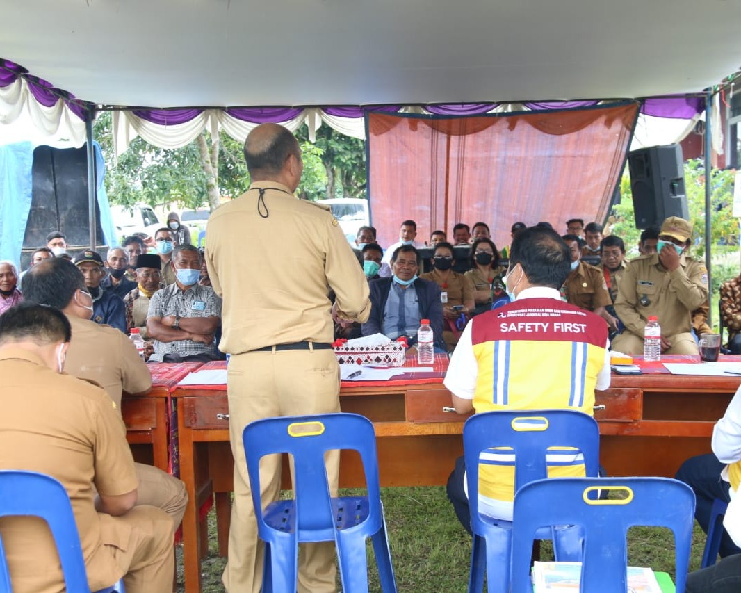Bupati Taput dan Balai BPJN Sumut Sosialisasikan Pembangunan Jalan Lingkar Siborong-borong