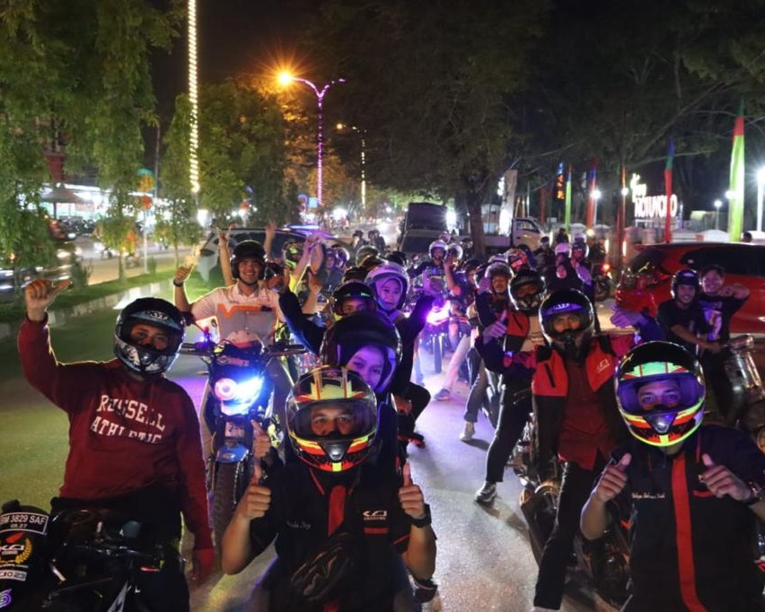 SatLantas Polres Siak Gelar Night Safety Riding dan Kampanye Keselamatan Berlalu Lintas