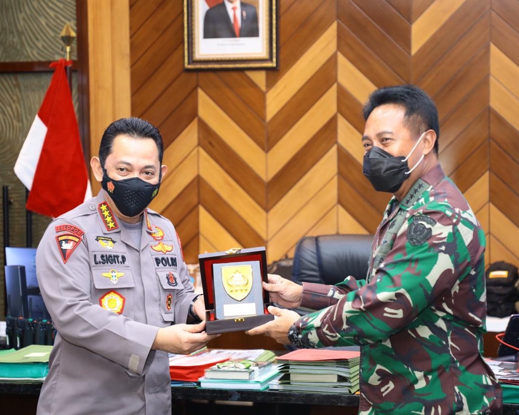 Sinergitas TNI - Polri, Kapolri Kunjungi KSAD Sepakat Jaga Kamtibmas