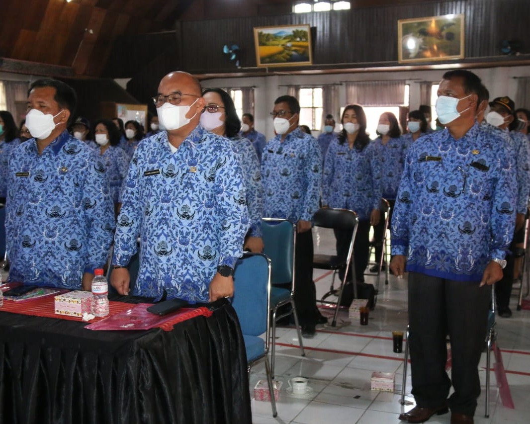 Bupati Taput Buka Rapat Kerja Korps Pegawai Republik Indonesia Kabupaten Tapanuli Utara Tahun 2021