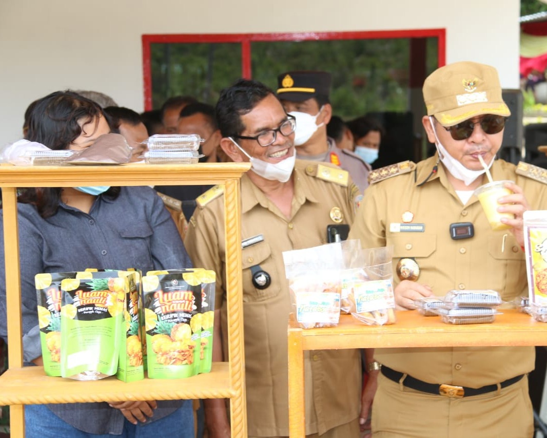 Bupati Taput Resmikan Desa Wisata Kampung Nenas, Kampung Ikan dan Kampung Ulos di Desa Onan Runggu I Dusun Hutagurgur