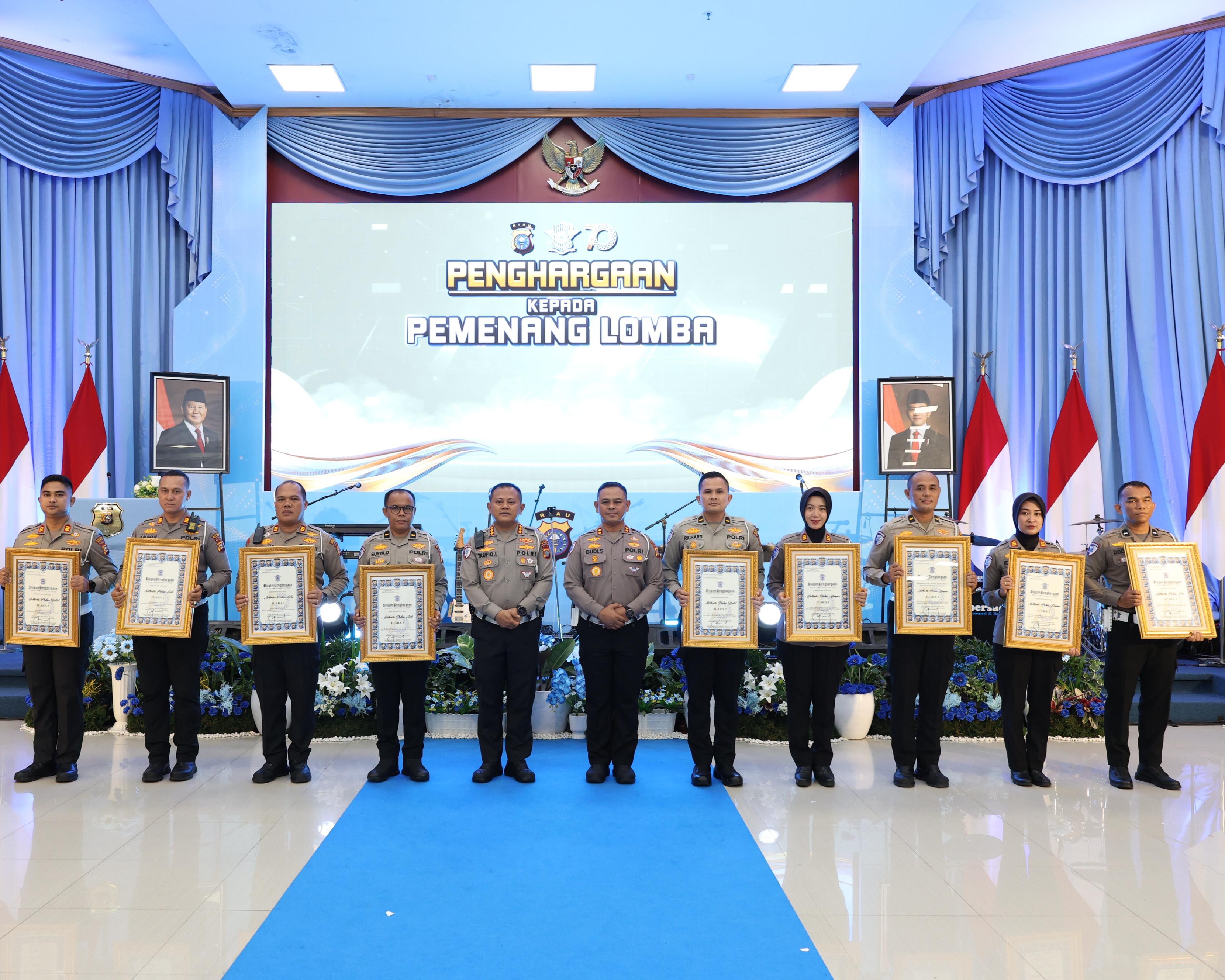 Polres Siak Meraih Juara II Di HUT Lalu Lintas Bhayangkara Ke-70 Polda Riau
