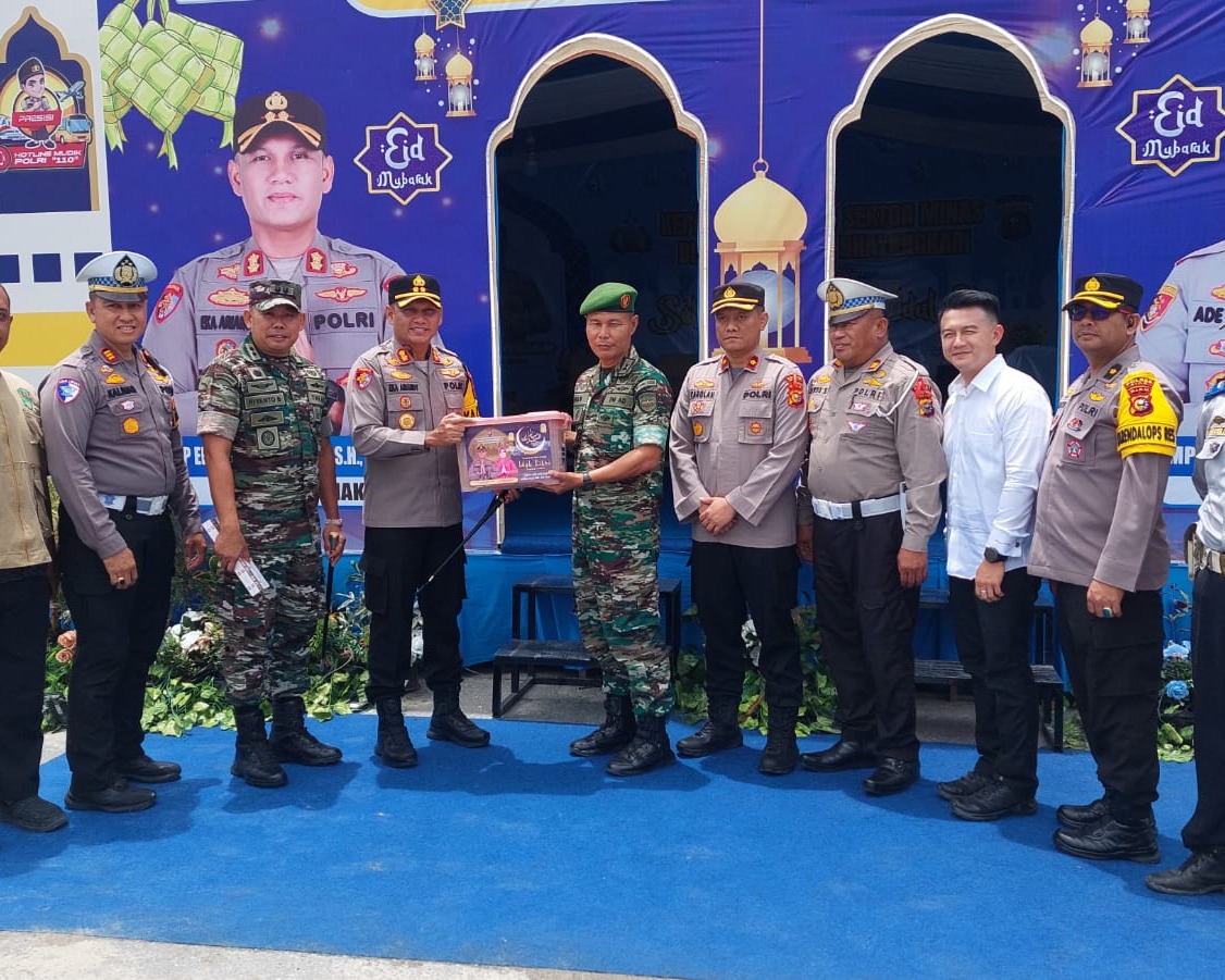 Sinergi TNI-Polri, Kapolres dan Dandim 0322/Siak Tinjau Pos Pengamanan Mudik Lebaran 2025