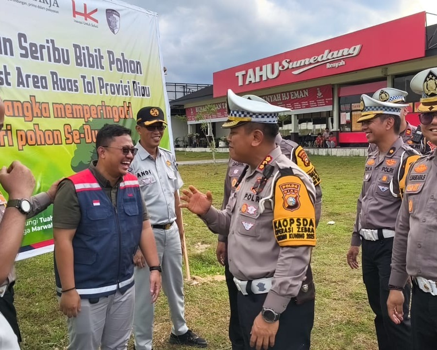 Polantas Menyapa Warnai Hari Ke-5, Operasi Zebra Lancang Kuning 2025 Di Tol Permai, Edukasi Hingga Tanam Pohon