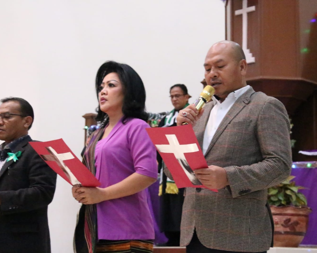 Natal Oikumene, Bupati Taput Nikson Nababan Serukan Kokompakan Dan Kerja Sama Di Kecamatan Siborongborong