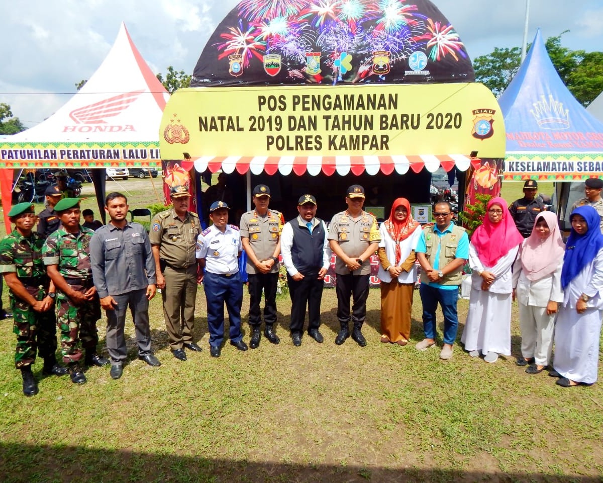 Kapolda Riau Lakukan Pengecekan Pospam Ops Lilin Muara Takus 2019 di Wilayah Kampar