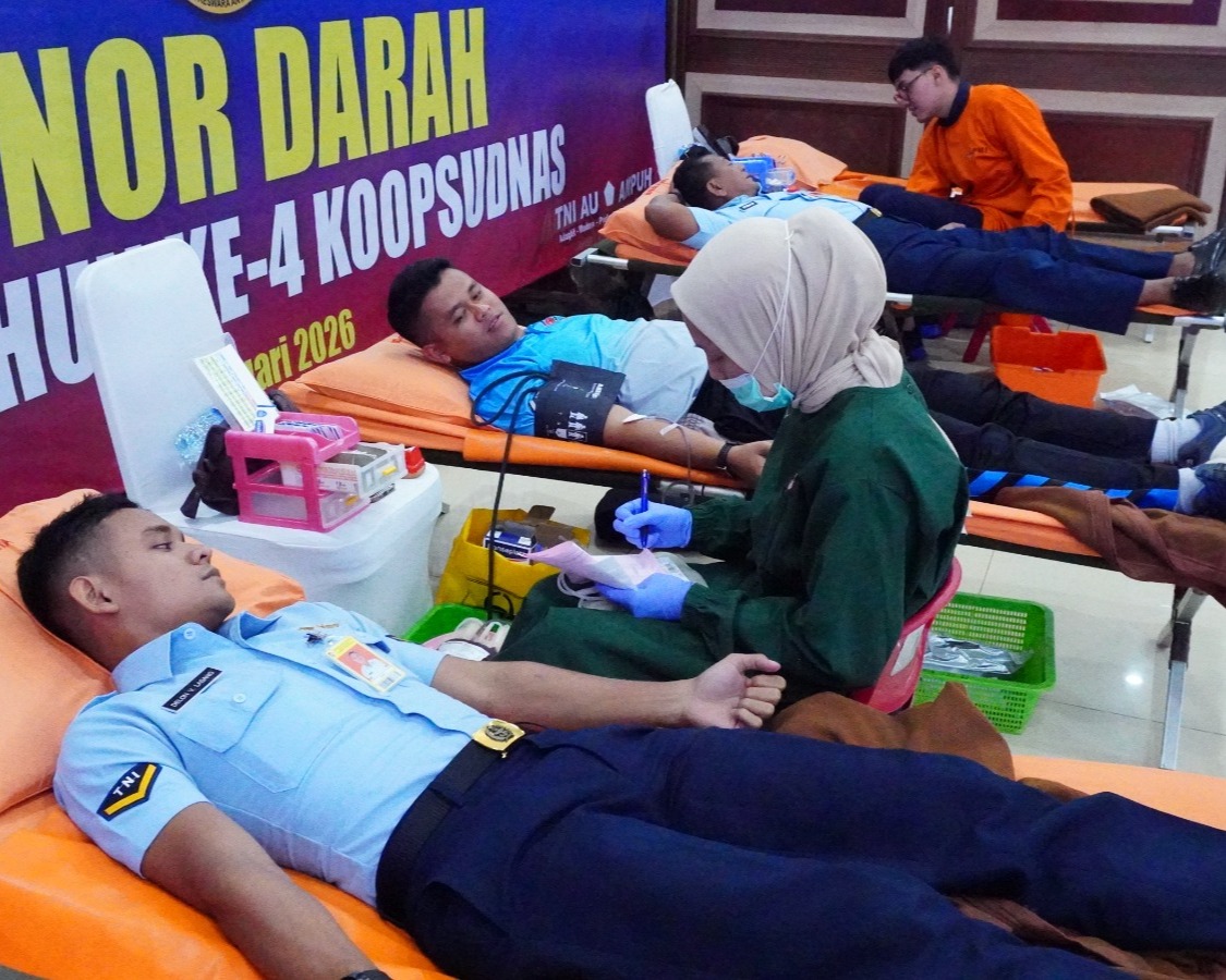Koopsudnas Gelar Donor Darah, Kodau I Kucurkan Darah Segar