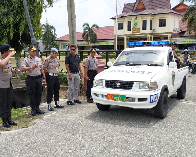 Antisipasi Gangguan Kamtibmas, Polres Kampar Gelar Patroli Gabungan Bersama TNI