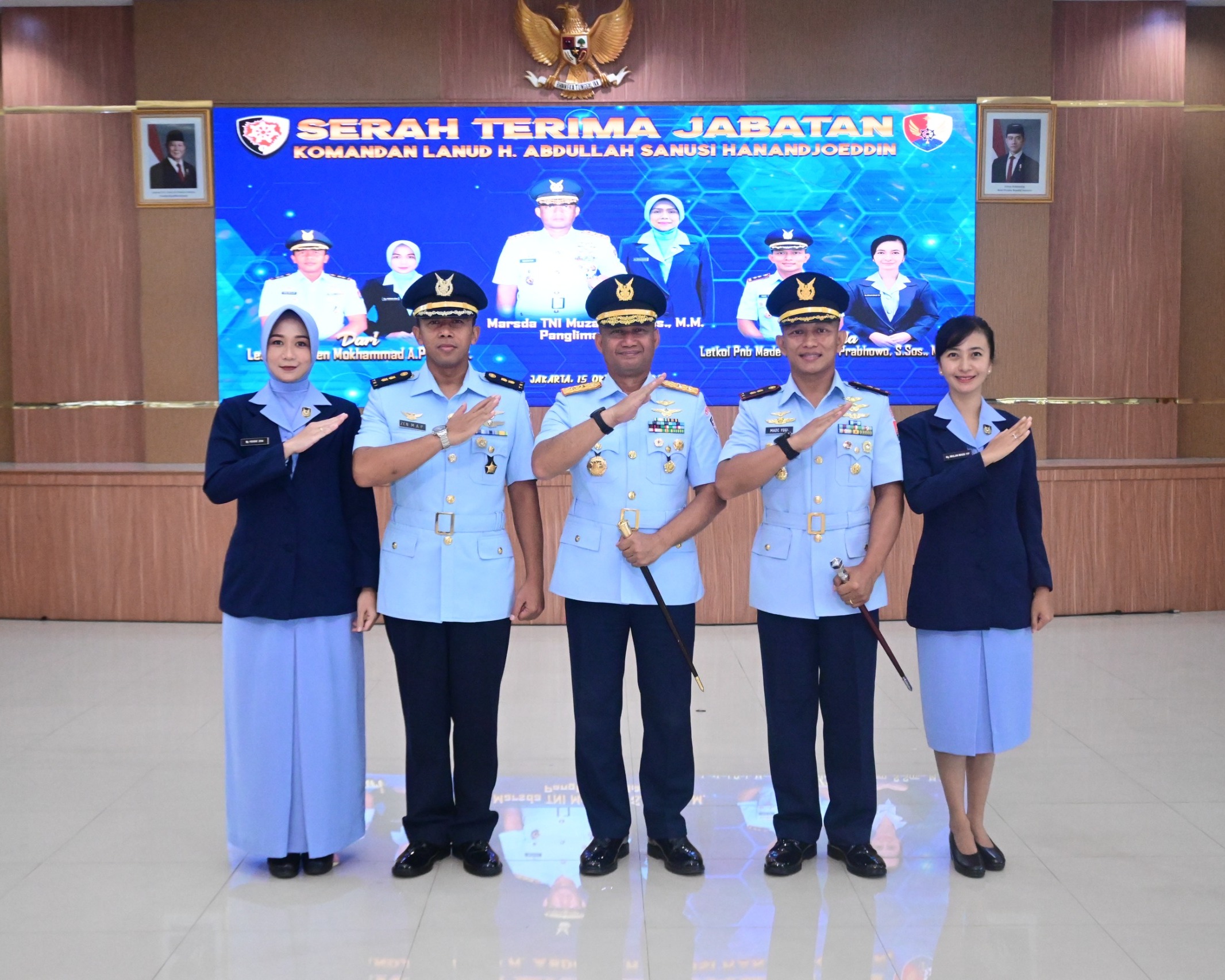 Sertijab Danlanud ASH, Panglima Ajak Komandan Baru Jalin Silaturrahmi Dengan Forkopimda