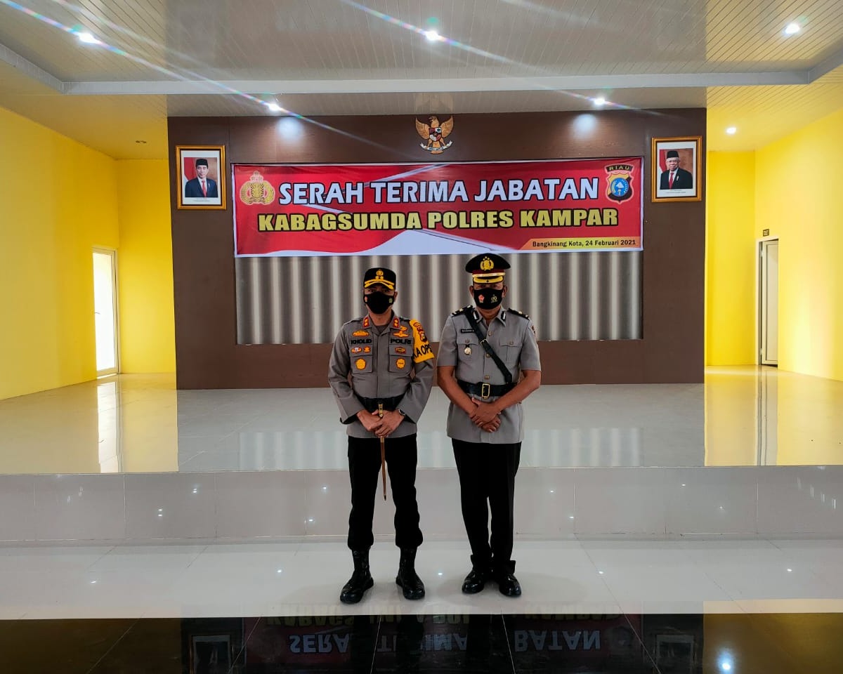 Mulai Hari Ini Kompol Maryanta Resmi Jabat Kabag Sumda Polres Kampar