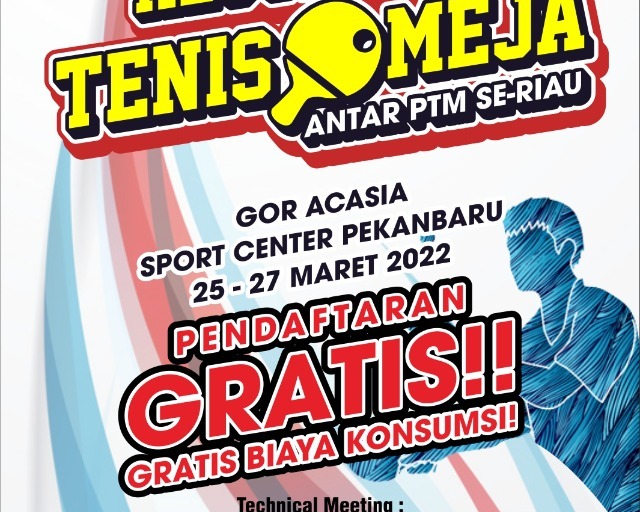 Jelang Pengukuhan Pengprov PTMSI Riau Gelar Kejuaraan Tenis Meja Antar PTM Se-Provinsi Riau