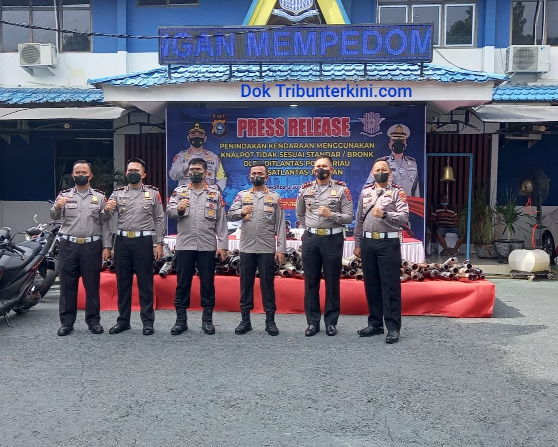 Amankan 343 Knalpot Bronk, Dirlantas Polda Riau Kombes Pol Firman: Tidak Layak Jalan, Membahayakan Dan Mengganggu Kenyamanan Masyarakat