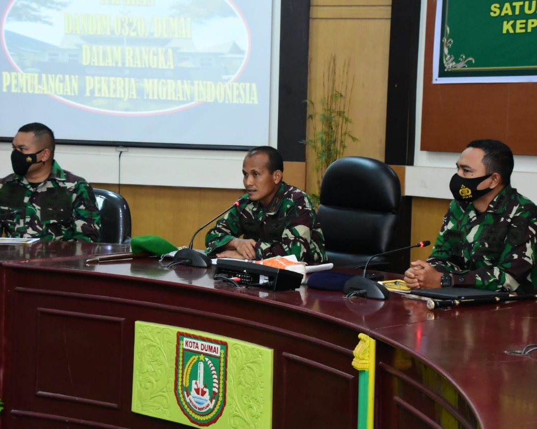 Danrem 031/WB Pimpin Rakor Satuan Tugas Pemantauan dan Karantina Kepulangan Pekerja Migran Indonesia di Provinsi Riau