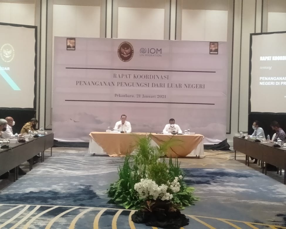 Dandim 0301/PBR Diwakili Danramil 03/Senapelan Hadiri Acara Rakor Penanganan Permasalahan Pengungsi Dari Luar Negeri Di Kota Pekanbaru