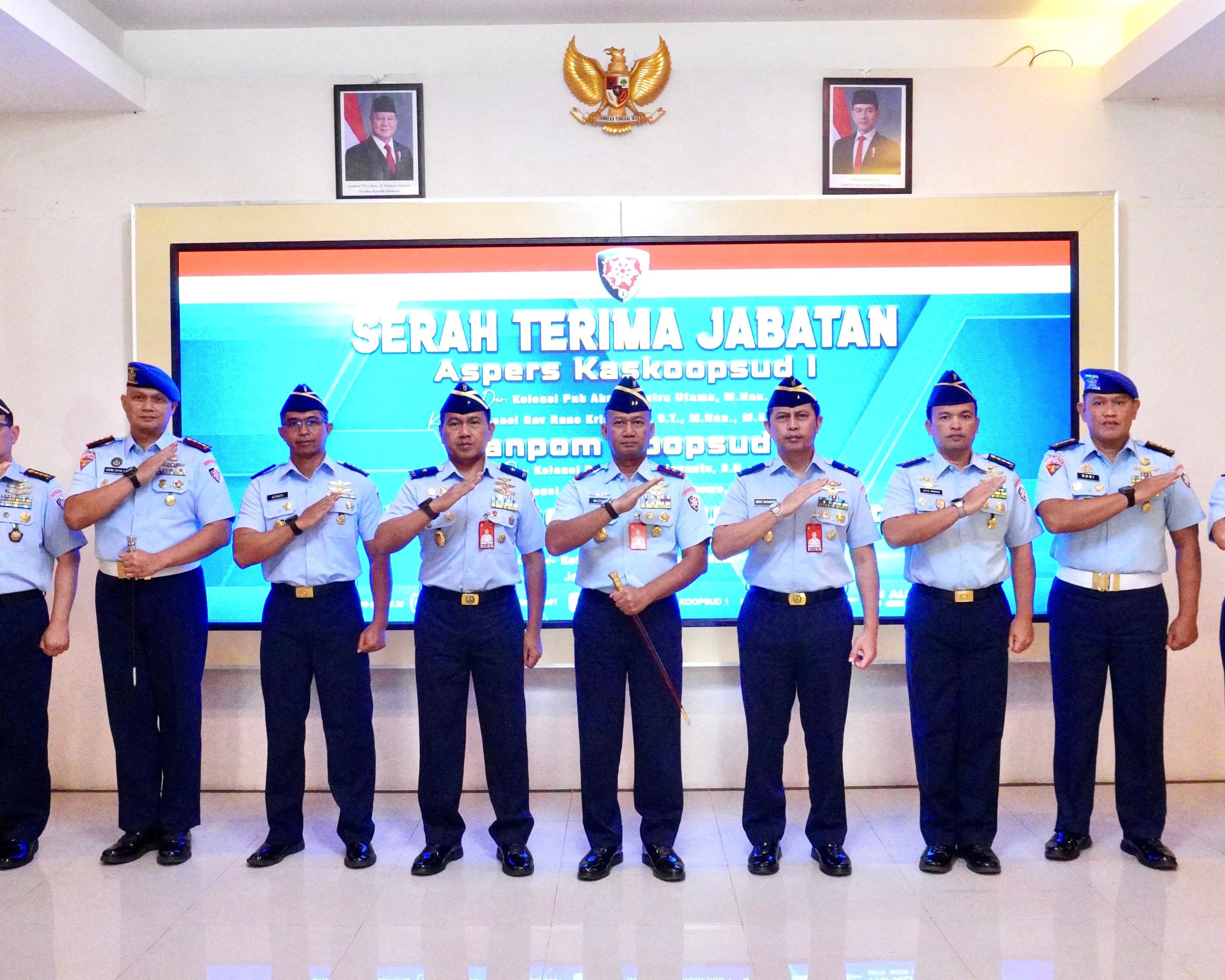 Pangkoopsud I Pimpin Serah Terima Tiga Jabatan Penting