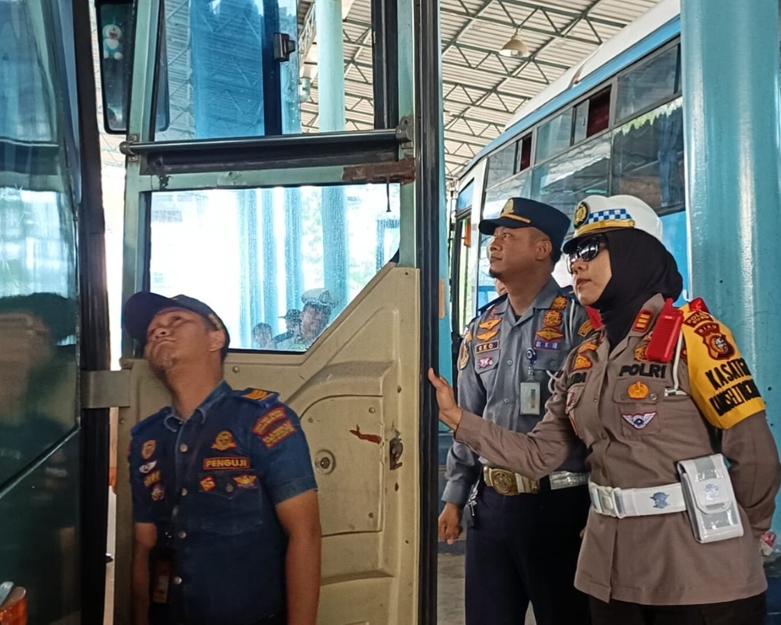 Satlantas Polres Dumai Laksanakan Ramp Check di Terminal Tipe A Kota Dumai