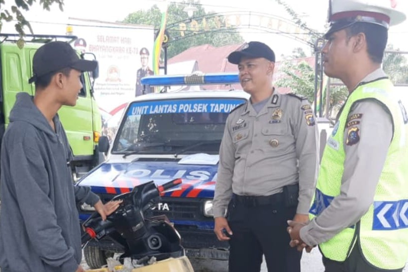 Puluhan Pengendara Terjaring pada hari Ke 4 Operasi Patuh Muara Takus 2019 di Polres Kampar