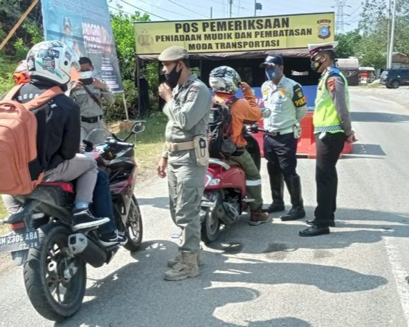 Peniadaan Mudik Lebaran Tahun 2021 dan Pembatasan Moda Transportasi, Polda Riau Dirikan 58 Pos Penyekatan