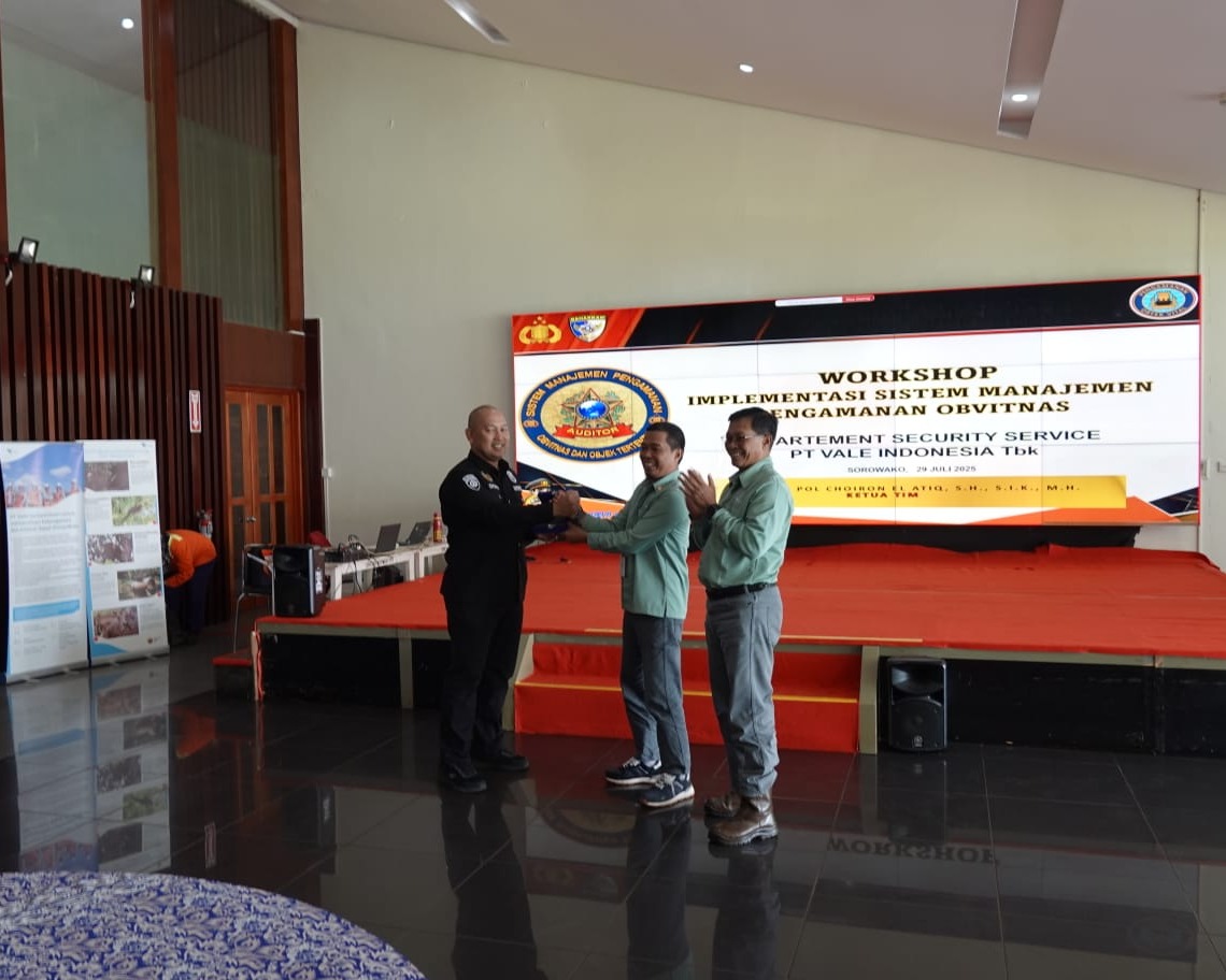 Korsabhara Baharkam Polri dan PT Vale Indonesia Tbk, Gelar Workshop Implementasi Sistem Manajemen Pengamanan Obvitnas