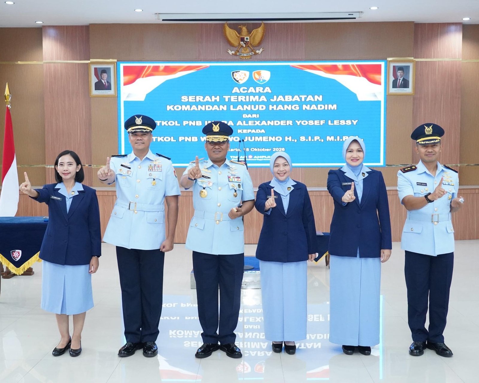Pimpin Sertijab Danlanud HNM, Pangkodau I Menitipkan Laksanakan Tugas Sepenuh Hati, Ridho, dan Ikhlas