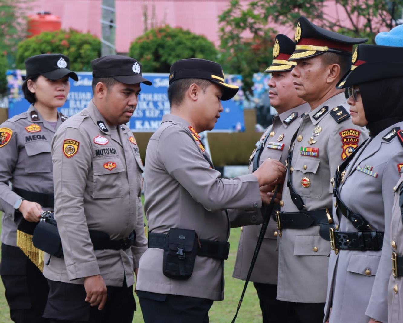 Kapolres Pimpin Sertijab Kabag Ops dan Tiga Kapolsek Jajaran Polres Kampar