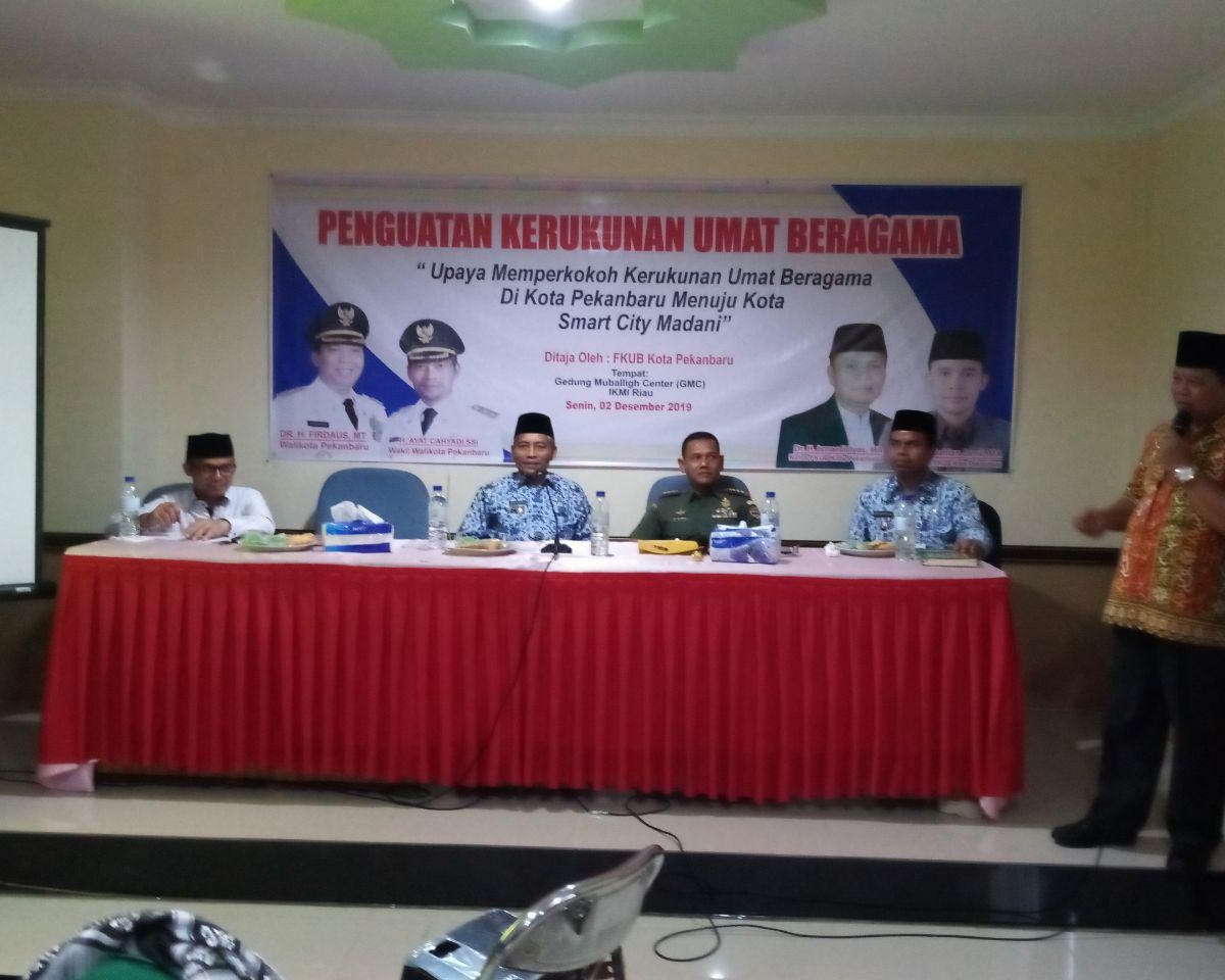 Dandim 0301/Pekanbaru Memberikan Paparan Dalam Acara Kegiatan Penguatan Kerukunan Umat Beragama