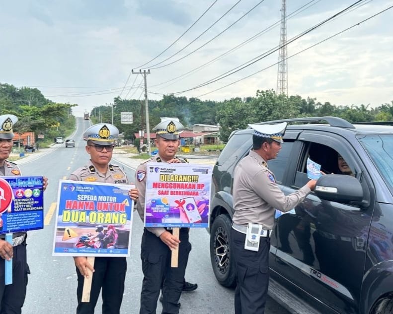 Operasi Zebra Lancang Kuning 2025, Satlantas Polres Siak Gencarkan Himbauan Keselamatan Di Jalan Raya