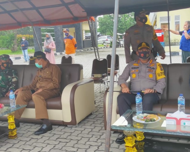 Kapolresta Pekanbaru Hadiri Apel Gelar Pasukan Dalam Rangka Kesiap Siagaan Tanggap Bencana Bersama Forkompinda