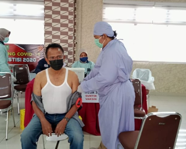 Vaksinasi Covid-19 Tahap Kedua Kembali Dilaksanakan di Polresta Pekanbaru Sebanyak 200 Orang
