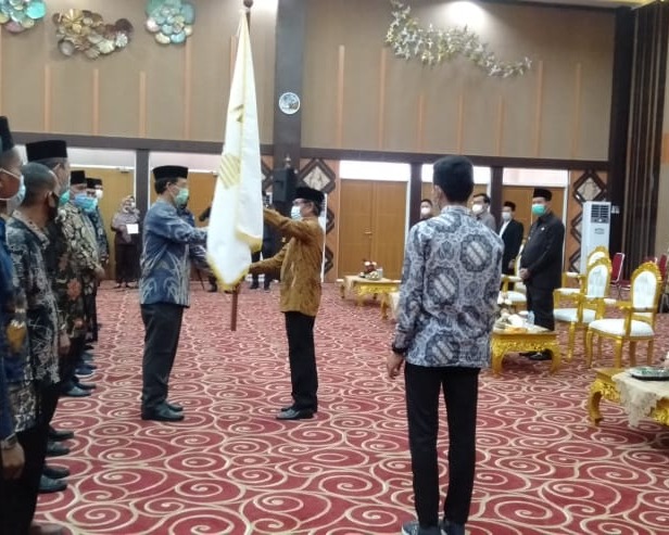 Pasi Intel Kodim 0301/PBR Menghadiri Acara Pelantikan Pengurus ICMI Kota Pekanbaru di Aula Perkantoran Walikota Tenayan Raya