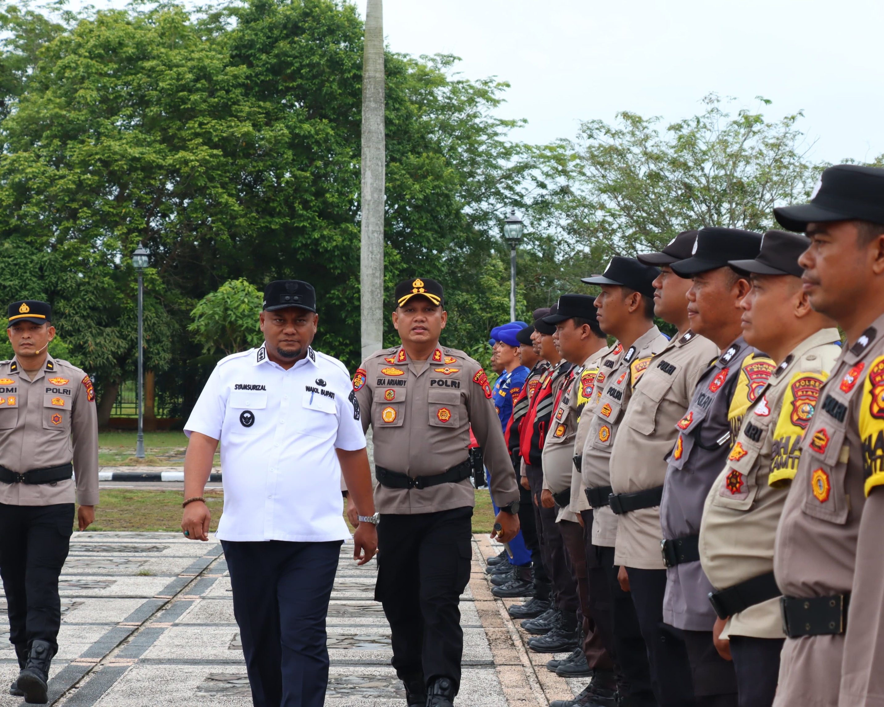 Apel Siaga Darurat Bencana Hidrometeorologi Di Kabupaten Siak, Kapolres Dan Wakil Bupati Tekankan Sinergi Lintas Sektor