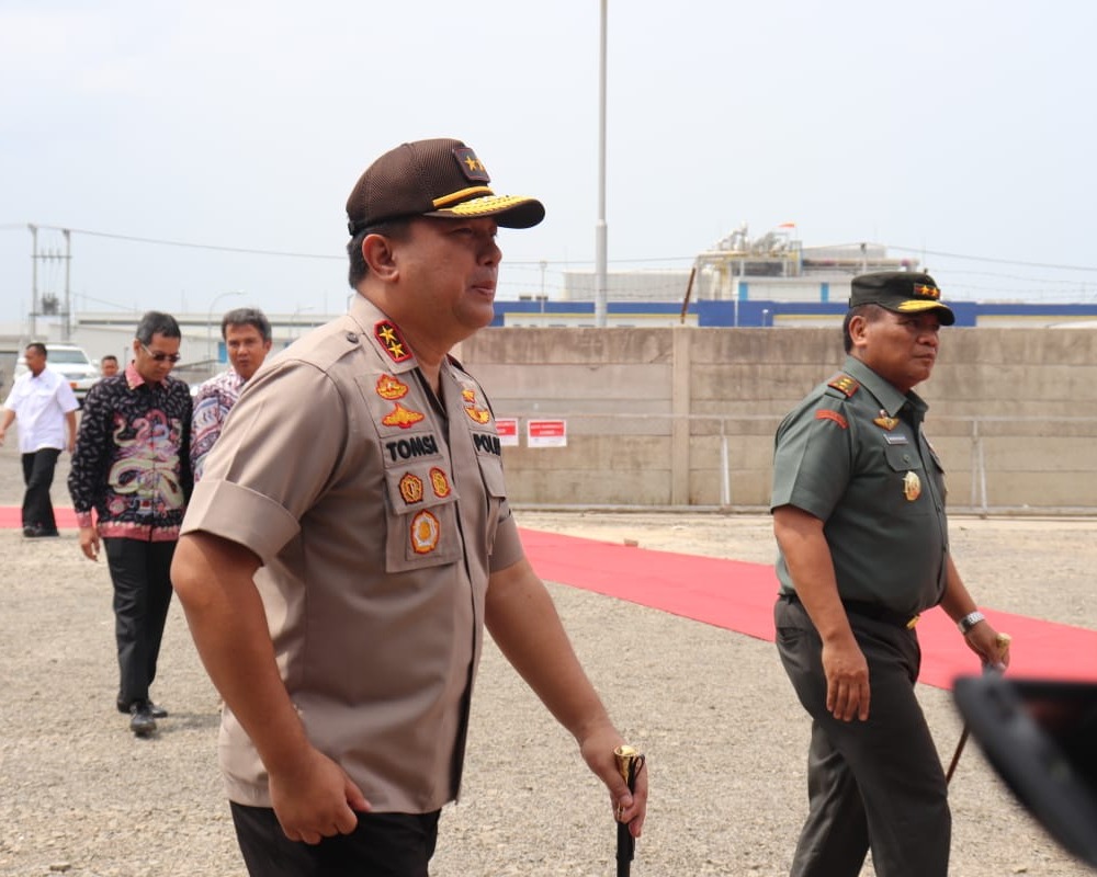 Kapolda Banten dan Pangdam III Siliwangi, Sambut Kunjungan Presiden RI di Cilegon