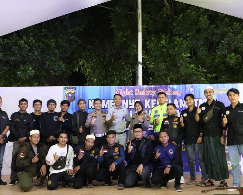 SatLantas Polres Siak Gelar Night Safety Riding dan Kampanye Keselamatan Berlalu Lintas