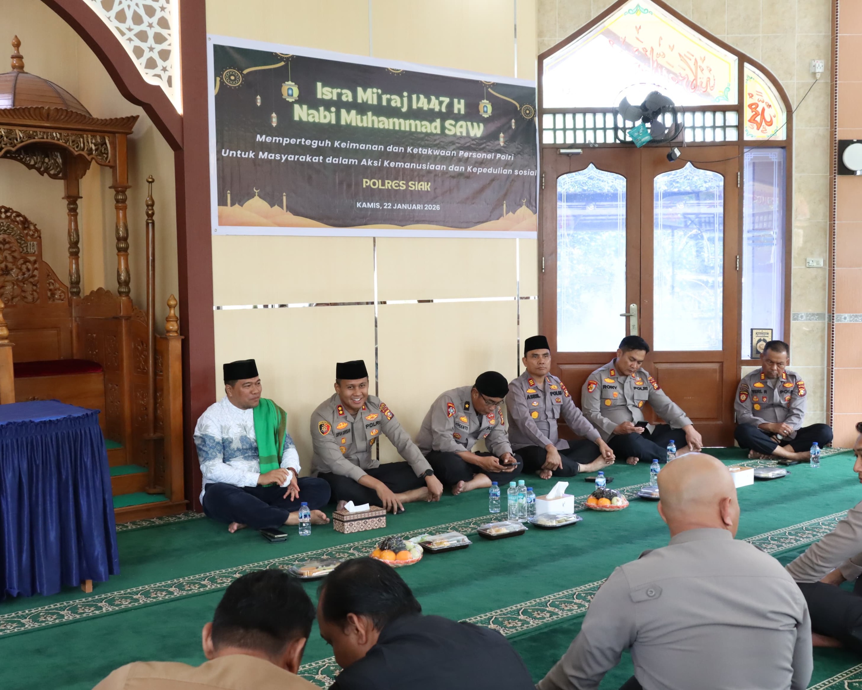 Polres Siak Peringati Isra Mi’raj 1447 H, Kapolres Ajak Personel Perkuat Iman Dan Kepedulian Sosial