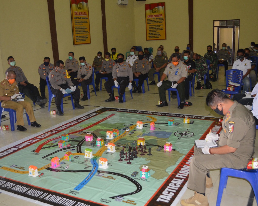 Polres Tulang Bawang Gelar Simulasi TFG, Kapolres: Saat Berlakunya PSBB Ada Lima Skenario Yang Diasumsikan Terjadi