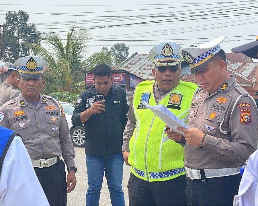Pastikan Keselamatan Pengguna Jalan, Ditlantas Polda Riau Survei Kelayakan Jalan di Rengat