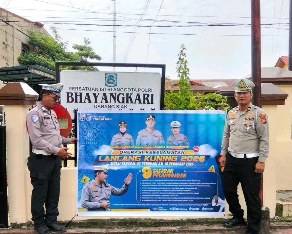 Satlantas Polres Siak Gencarkan Edukasi Tertib Lalu Lintas Dalam Operasi Keselamatan Lancang Kuning 2026