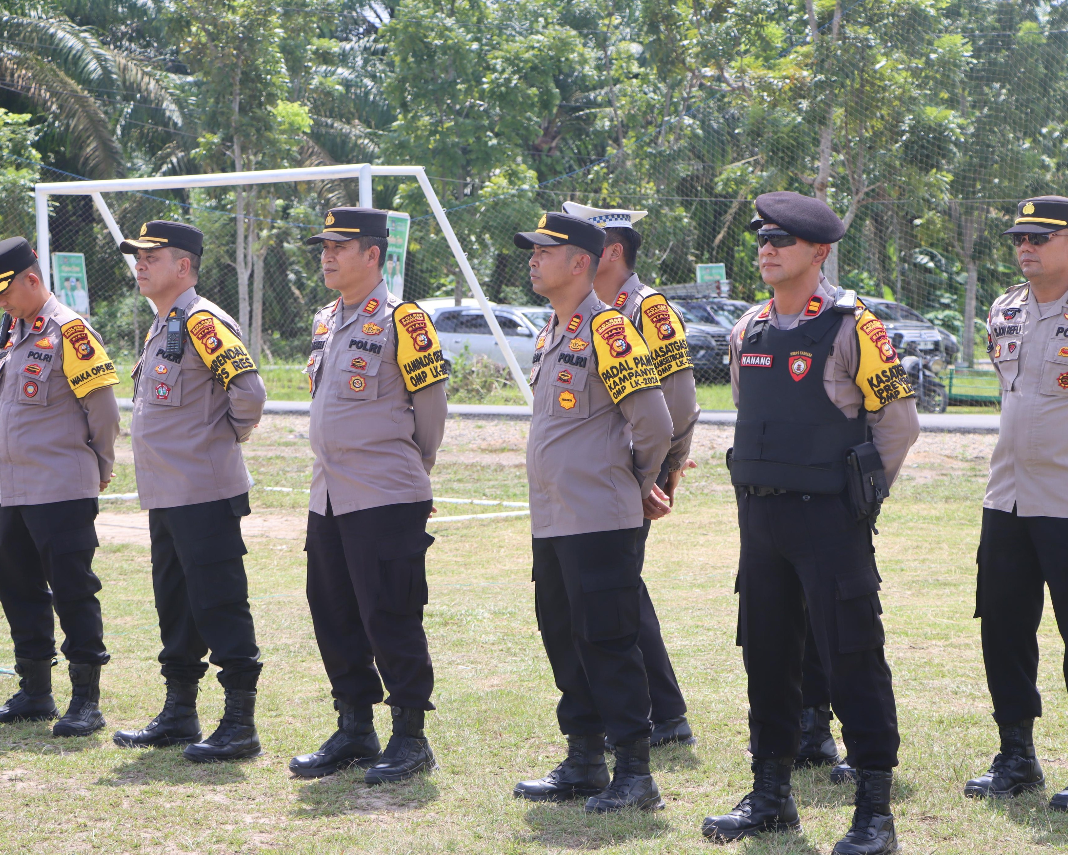 OMP-LK24, Kapolres Pimpin Apel Persiapan Pengamanan Kampanye Pasangan Calon Bupati Dan Wakil Bupati Rokan Hulu Nomor Urut 04