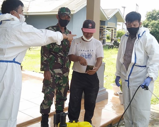 Polsek Tenayan Raya Lakukan Kegiatan Percepatan Penanganan Covid-19 di Tiga Lokasi