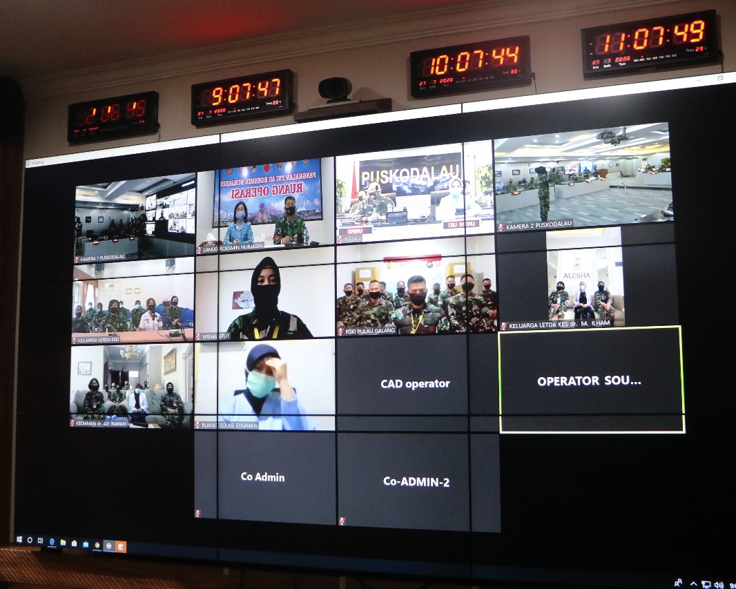Danlanud RSN Hadiri Vidcon Kasau Bersama Wara Dan Tenaga Kesehatan