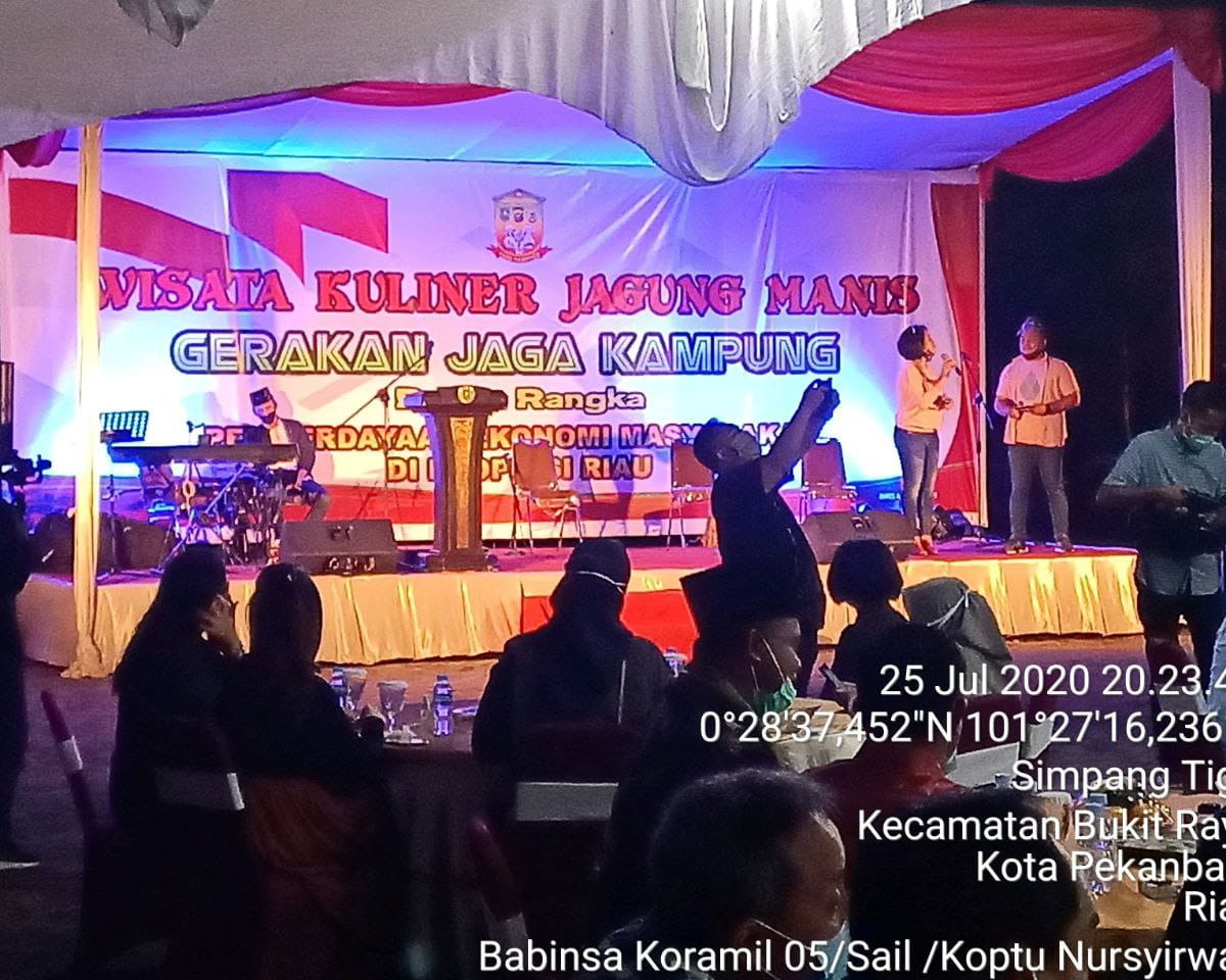 Dandim 0301/PBR Hadiri Acara Wisata Kuliner Jagung Manis, Gerakan Jaga Kampung Dalam Rangka Pemberdayaan Ekonomi Masyarakat di Provinsi Riau