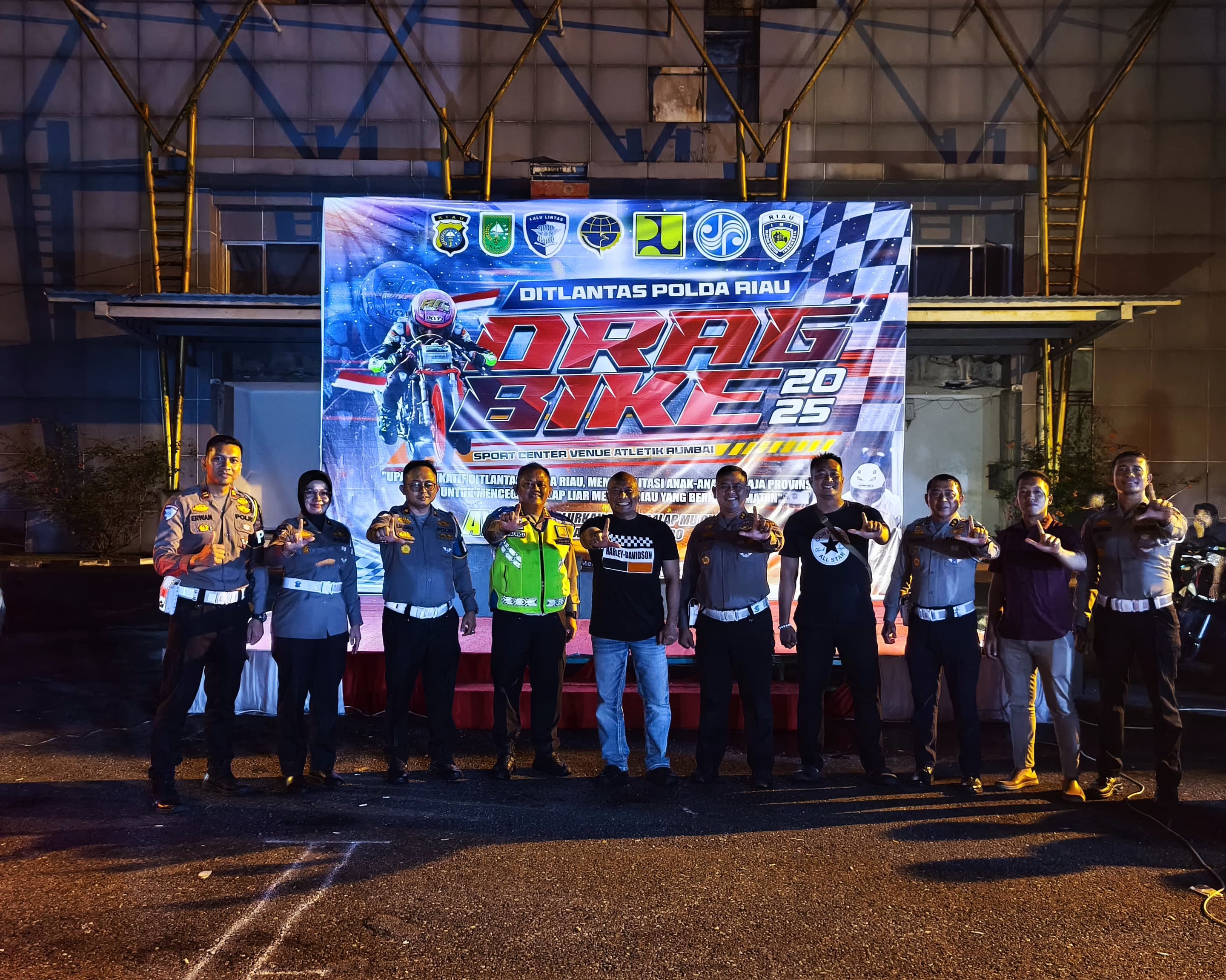 Ditlantas Polda Riau Gelar Drag Bike Session IV, Upaya Tekan Aksi Balap Liar
