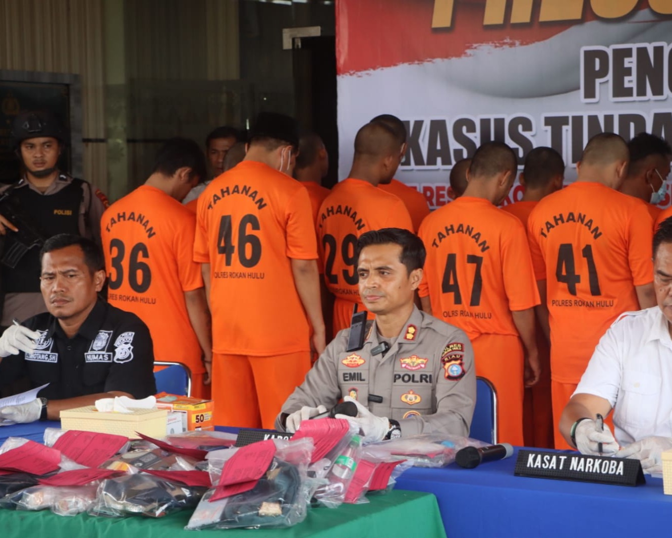 Gelar Konferensi Pers, Polres Rohul Sampaikan Pengungkapan Kasus Narkotika, Amankan Sabu 537,62 Gram dan Ganja Seberat  277,35 Gram