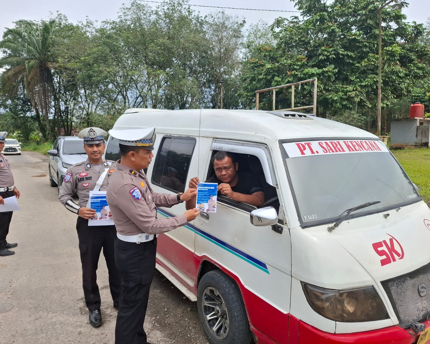 Satlantas Polres Rohul Sosialisasikan, 'Mudik Aman, Keluarga Nyaman' di Polsek Tandun