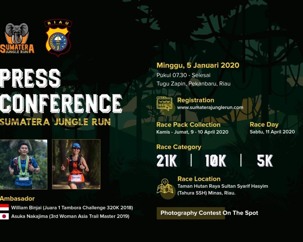 Kapolda Riau Secara Resmi Membuka Kegiatan Event Sumatera Jungle Run di Taman Hutan Raya Sultan Syarif Hasyim Minas Provinsi Riau