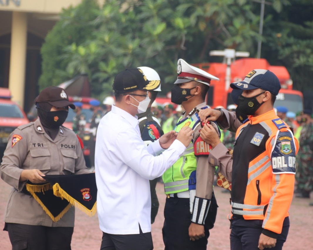 Polda Banten Bersama Forkopimda Gelar Apel Pasukan Operasi Ketupat Maung 2021