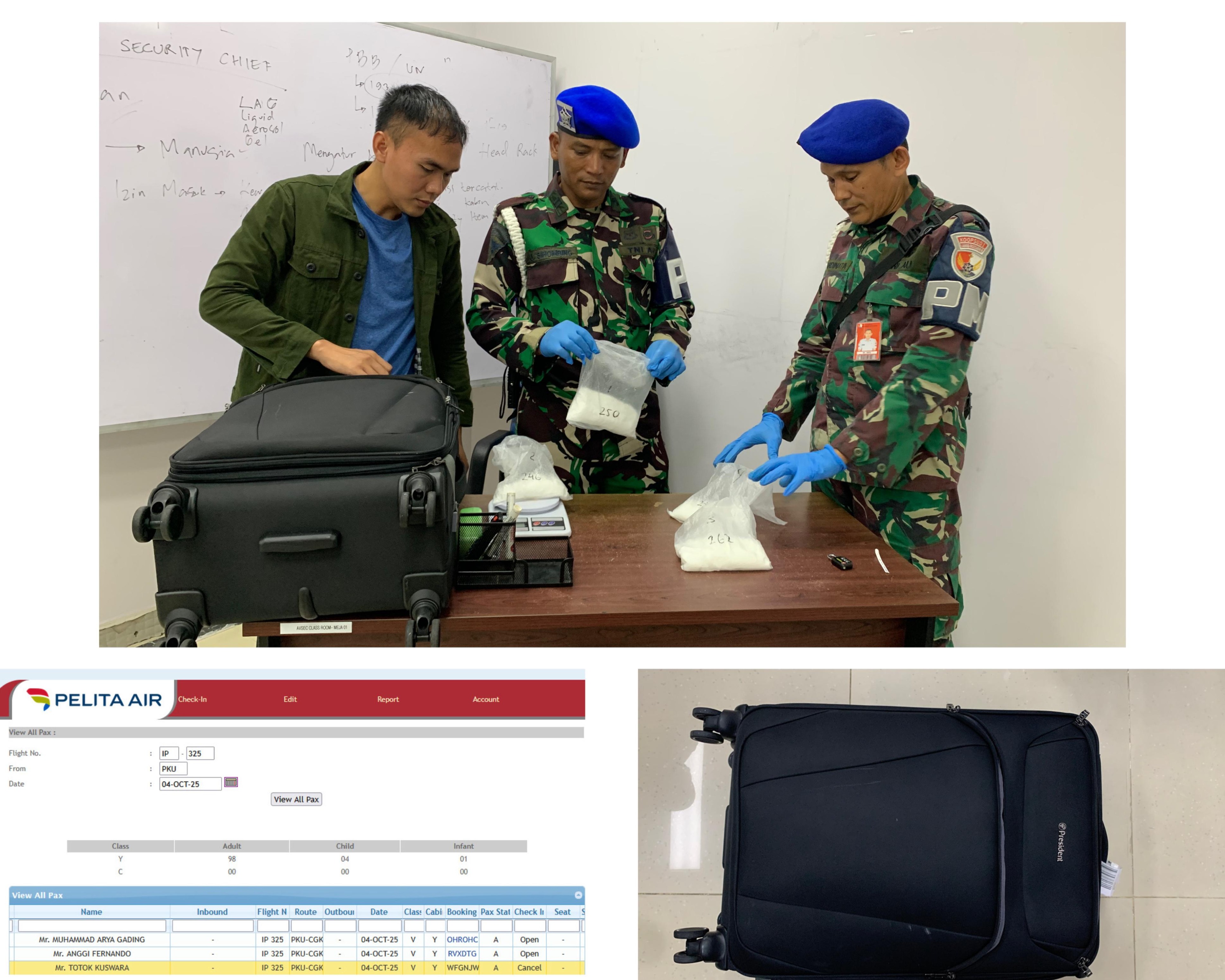 Lanud RSN Kembali Gagalkan Penyelundupan Narkotika