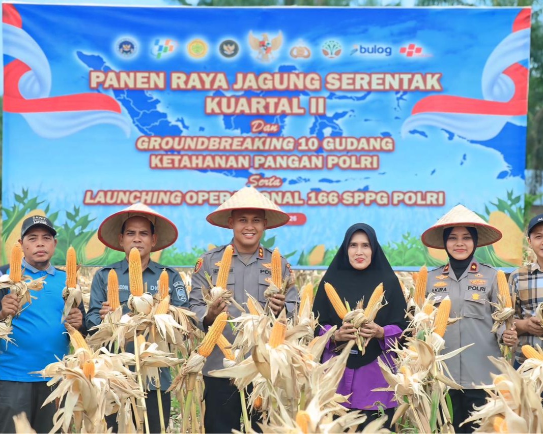 Perkuat Ketahanan Pangan Polres Siak Kelola 93,6 Hektar Lahan Jagung Dukung Swasembada Pangan Nasional
